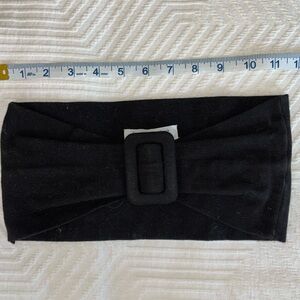 Compagnie Internationale EXPRESS Wide Fabric Black Belt